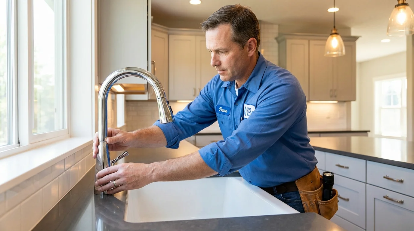 Kitchen faucet installation by Johns Plumbing LLC in Little River